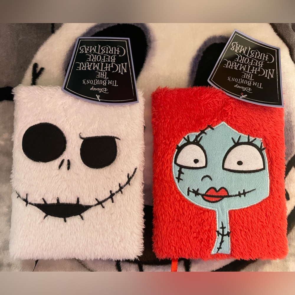NEW Nightmare Before Christmas fuzzy writing journal notebook paper Sally Jack